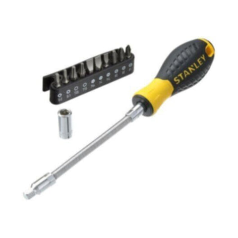STANLEY | 10 Ways Flexi Screwdriver Set | Ph #1, Ph #2, Ph #3 Torx T15, T20 Square 1, 2 Flared 4Mm, 5Mm, 6Mm | 0-62-508