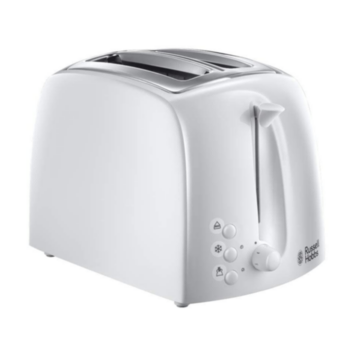 RUSSELL HOBBS | Textures 2 Slice Plastic Toaster White 21640 | ARURH21640TOW