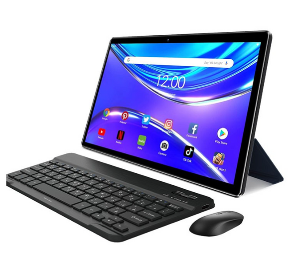 Air Tab U25 PRO Tablet 10.1 Inch FHD Display Android 13 16GB RAM 1TB ROM 13MP Front 30MP Rear Camera 10000mAh Battery with Keyboard and Mouse - Black | JPO0997