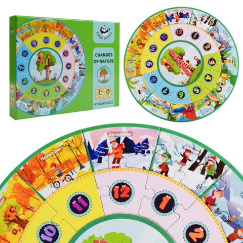 PANDA JUNIOR | My Round Puzzle-Changes Of Nature PJ012-2 | 49700385