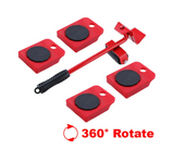 5 Piece TF-10691 Furniture Lifter Transport Tools Set Red Black | JPO6575