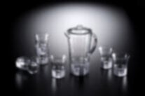 VAGUE | Acrylic Jug Set with 6 Cups Silver | 02-1017S