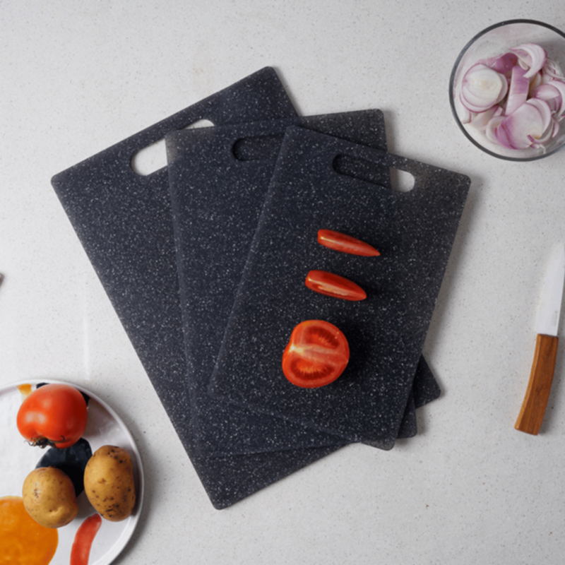 VAGUE | Chopping BoardwBlack PP Marble Finish 30.1x20.3cm | 02-1267
