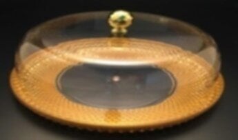 VAGUE | Acrylic Diamond Round Cake Set Golden | 02-308