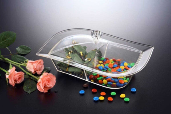 VAGUE | Acrylic Candy Server S Shape 2 Compartment 20X30cm | 02-766