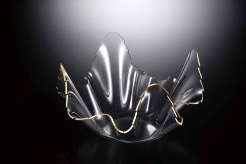 VAGUE | Acrylic Gold Fruit Bowl 24.5cm | 02-896