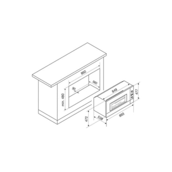 GLEM GAS | Built-In Oven Electric Oven 90 Cm | GF993IXN