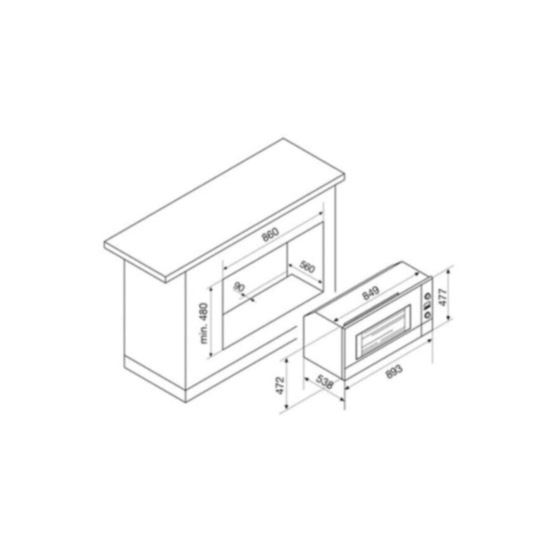 GLEM GAS | Built-In Oven Electric Oven 90 Cm | GF993IXN