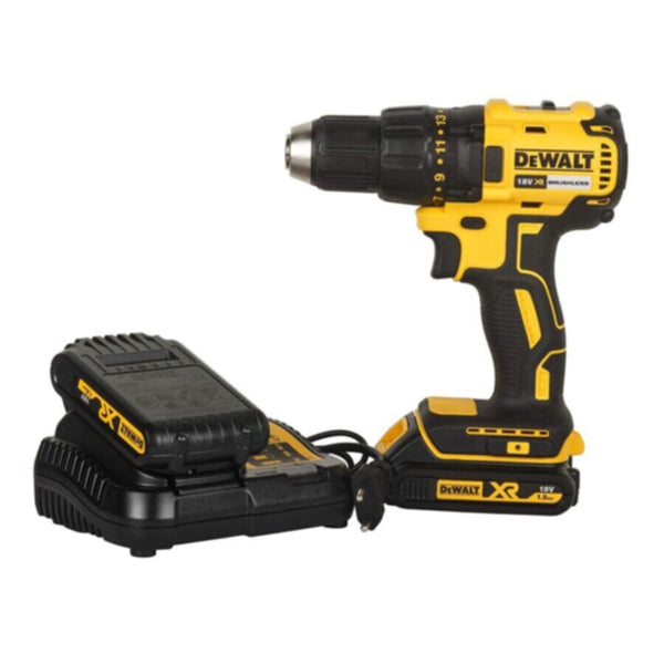 DEWALT | 18V Brushless Drill Driver 2 Battery 1.5 Ah + charger + Kit Box | DCD777S2-GB