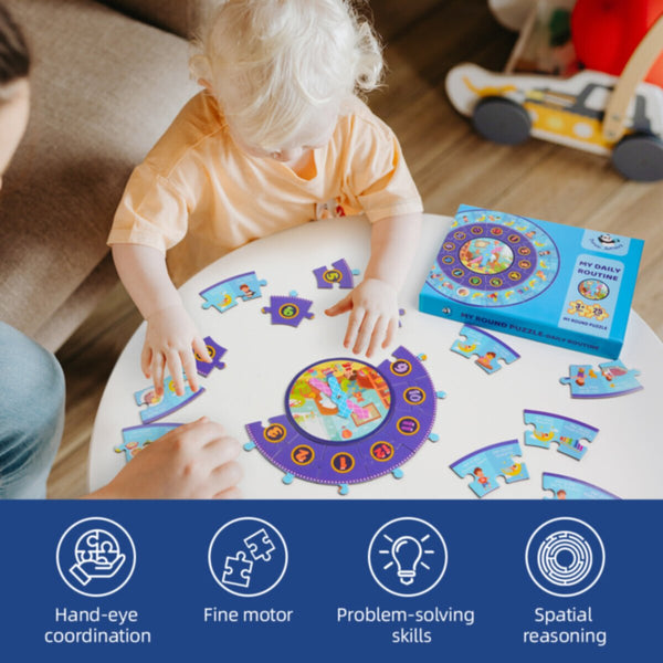PANDA JUNIOR | My Round Puzzle-My Daily Routine PJ012-1 | 49700378
