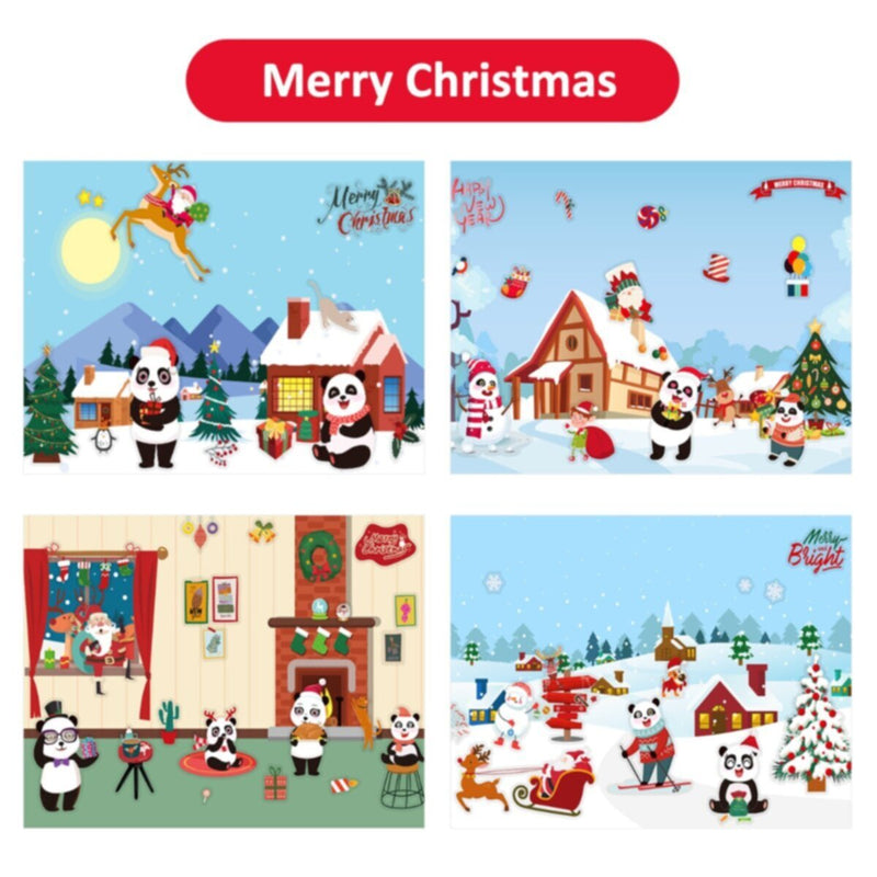 PANDA JUNIOR | Reusable Stickers-Merry Christmas PJ013-5 | 49701351