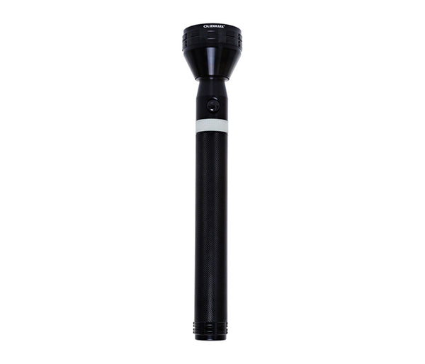 OLSENMARK | 356Mm Rechargeable Led Flashlight With Night Glow, Black | Omfl2610