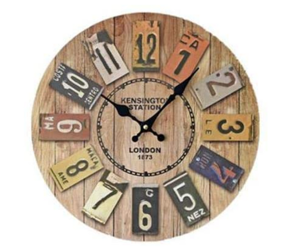 FN-Europe Style Retro Ancient Real Wood Clock - Brown | JPI3642