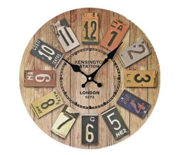 FN-Europe Style Retro Ancient Real Wood Clock - Brown | JPI3642