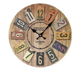 FN-Europe Style Retro Ancient Real Wood Clock - Brown | JPI3642