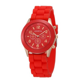Geneva Silicone Band Woman Watch - Red | JPE0379