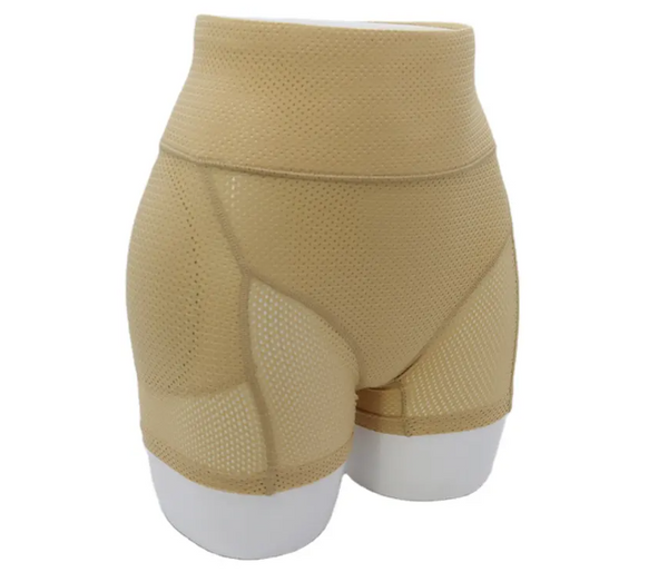 Mesh Type Mixed Color Butt Lifter Padded Hip Enhancer High Waist Tummy Control Panties Invisible Briefs Buttock Slimming Thigh Shaper - Medium | JPN3574