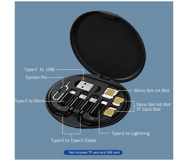 6 in 1 Multi Functional USB Cable Conversion Storage Box | JPM9609