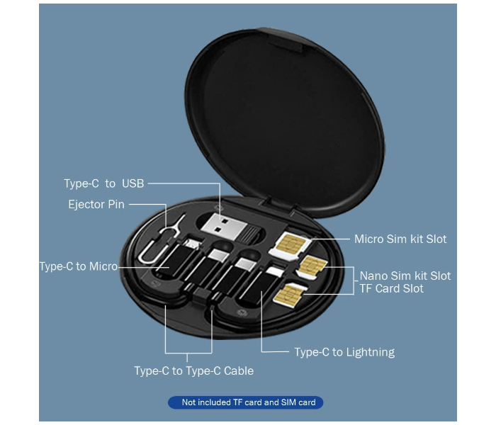 6 in 1 Multi Functional USB Cable Conversion Storage Box | JPM9609