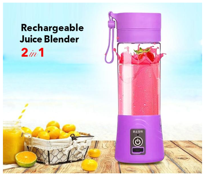 Portable Rechargeable Juice Blender 6B with USB Charger JA016 - Purple | JPF2591