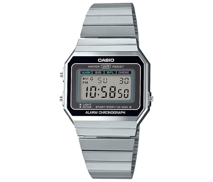 CASIO | Stainless Steel Digital Wrist Watch A700w-1adf - 36 Mm - Silver | JPO1986