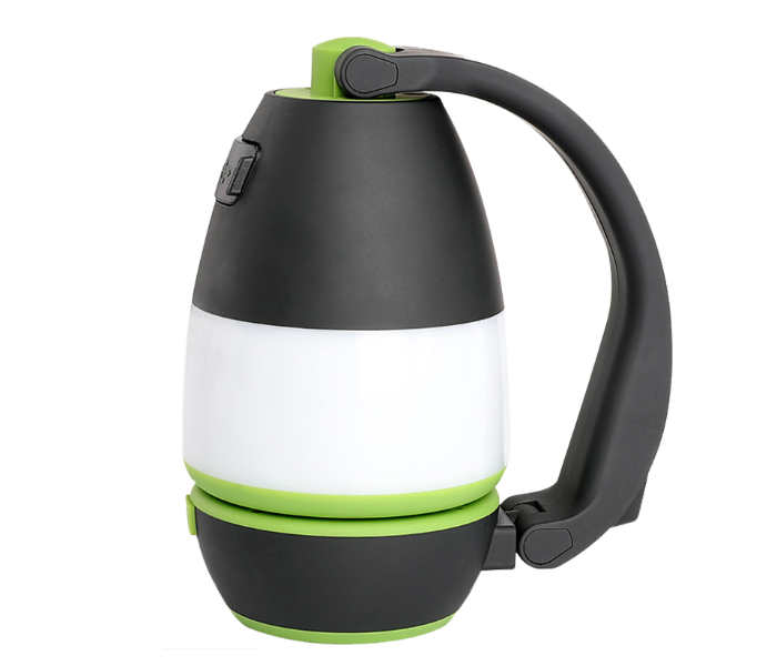 Portable 5W 350 Lumen LED Multi Function Lantern Outdoor Camping Light with Rechargeable Battery A - Grey and Green | JPI7223