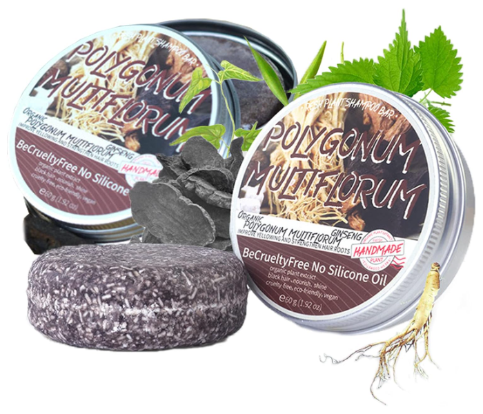 Polygnum Hair Regrowth Shampoo Bar ,Anti Hair Loss, Natural Organic Hair Darkening Shampoo Bar, Promotes Hair Growth | JPN3428