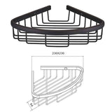 MILANO | Dora Stainless Steel Corner Single Basket Matt Black | 140400501087