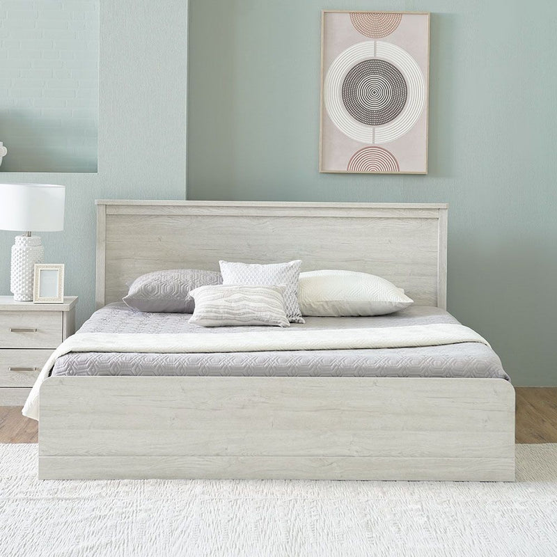 DANUBE | Zirco 150x200 Queen Bed with Storage White Oak | 810100100468