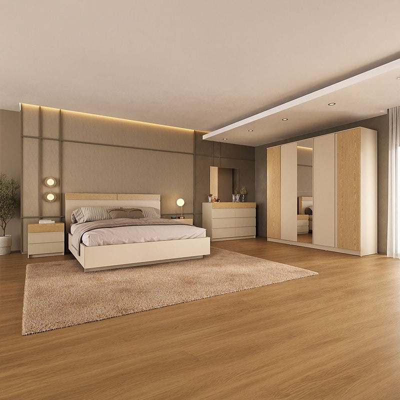 DANUBE | Bellano 180x200 King Bedroom Set Beige | 810100100923-1
