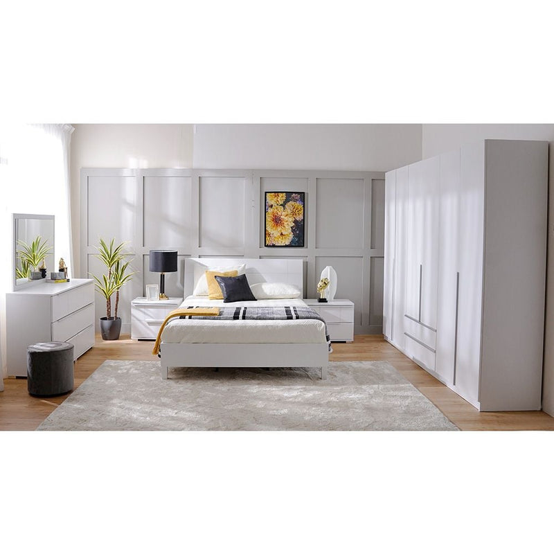 DANUBE | Brooklyn 180x200 King Bedroom Set White | 810100100312-1