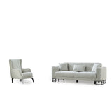 DANUBE | Elegance 3+1+1 Seater Fabric Sofa Set Grey | 810302800266-1