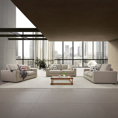 DANUBE | Addilyn 3+3+2 Seater Fabric Sofa Set Grey | 810302801185-1