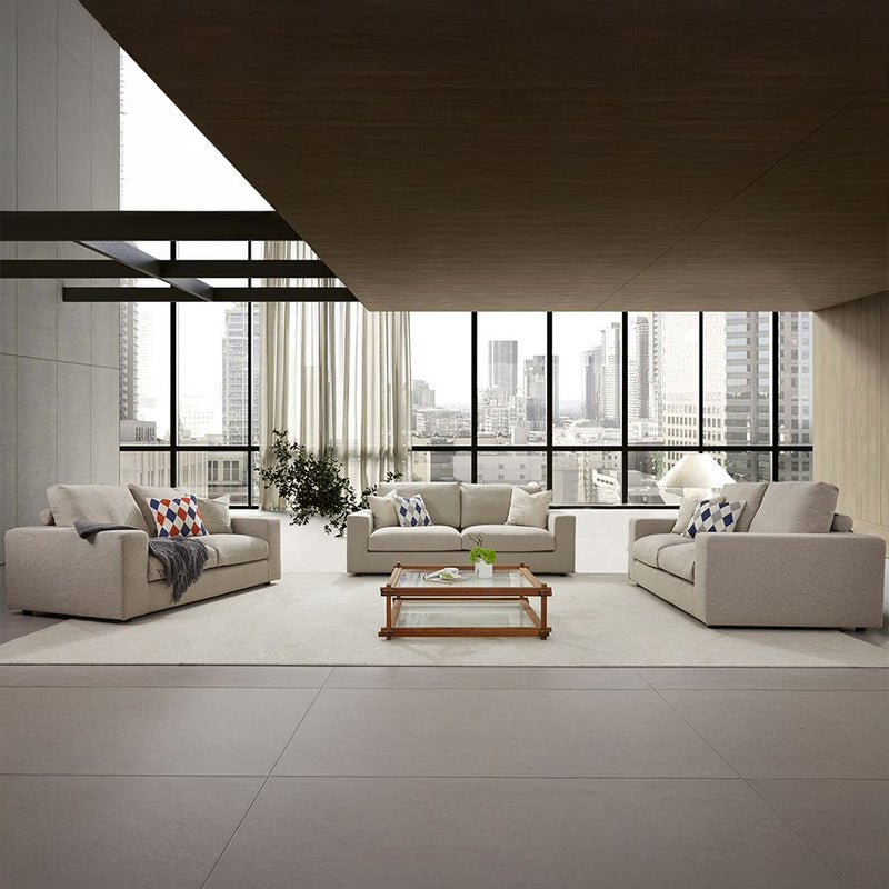 DANUBE | Addilyn 3+3+2 Seater Fabric Sofa Set Grey | 810302801185-1