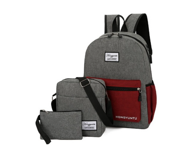 Galaxy Unisex Set of 3 Pieces Business Laptop Backpack - Grey | JPM3147