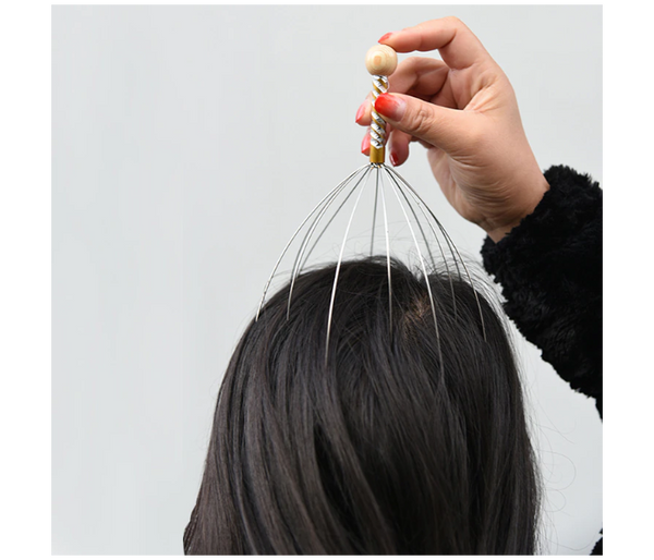 Generic Metal Octopus Head Massager - Silver | JPL0270