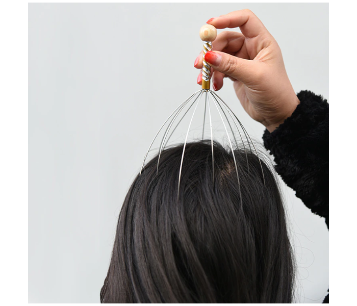 Generic Metal Octopus Head Massager - Silver | JPL0270