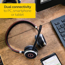 JABRA | Evolve 65 UC Stereo Wireless Bluetooth Headset / Music Headphones Includes Link 360 | 100-98500000-99