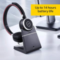 JABRA | Evolve 65 UC Stereo Wireless Bluetooth Headset / Music Headphones Includes Link 360 | 100-98500000-99