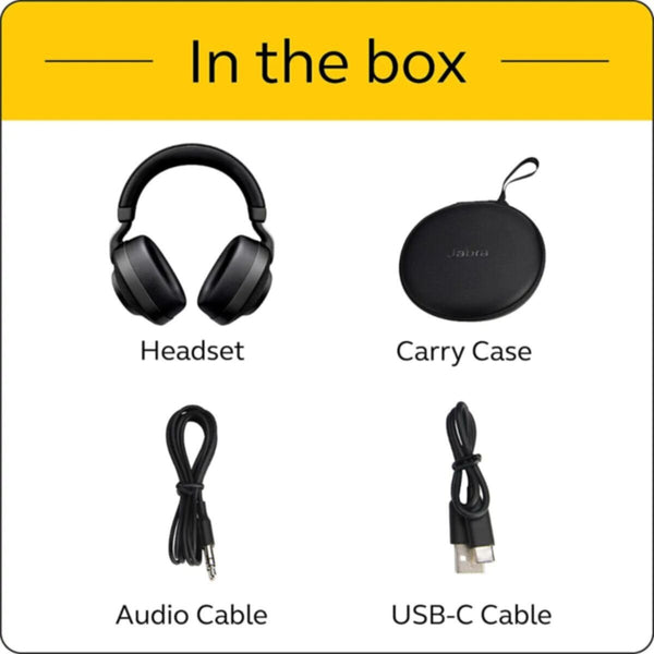 JABRA | Elite 85H Wireless Noise Cancelling Over Headphones with Smartsound & Mic Titanium Black | 100-99030000-60
