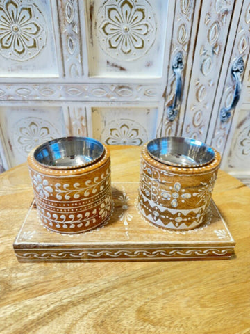 NAQSH GALLERY | Two Incense Burners On Tray | 10000077