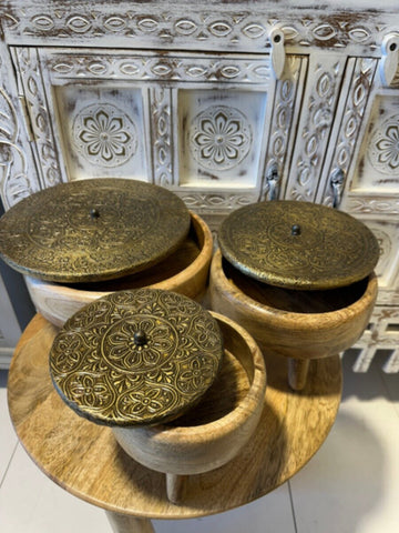 NAQSH GALLERY | Wooden Cake Stand With Cover | 10000309