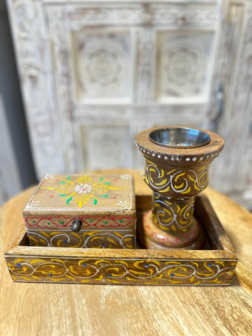 NAQSH GALLERY | Hand-Drawn Traditional Incense Burner Set | 10000331