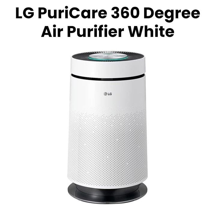 LG | PuriCare 360Ã‚Â° Air Purification And Clean Booster Anti-bacterial Nano-ions H13 HEPA Clean Booster 61.2mÃ‚Â² White | AS65GDWH0