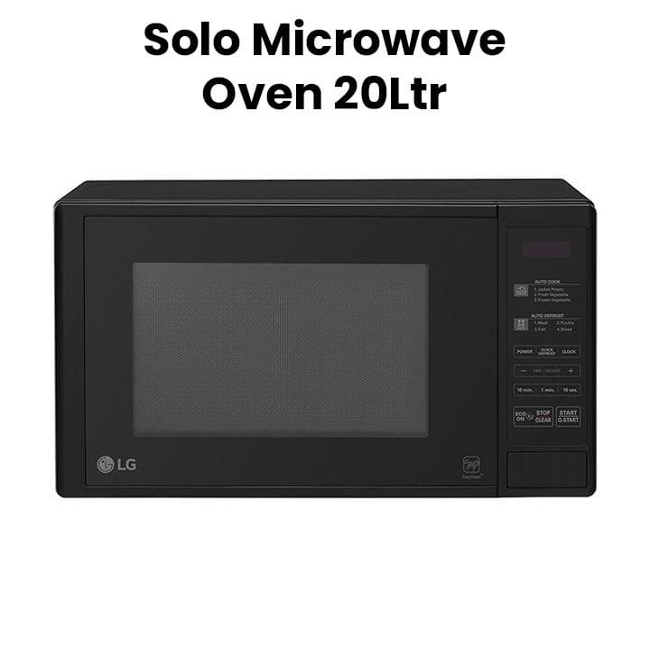 LG | Solo Microwave Oven Supports Multiple Cooking Modes Heating Easy To Use Membrane Control Panel 700W 20L Black | MS2042DB