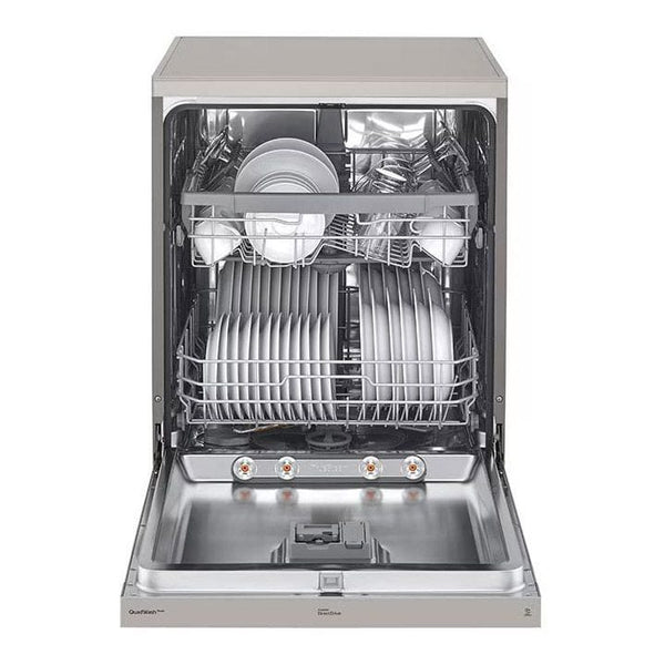 LG | 8 Programs + 14 Place Settings Dishwasher Inverter Direct Drive Easy Rack Plus Platinum Silver | DFC435FP