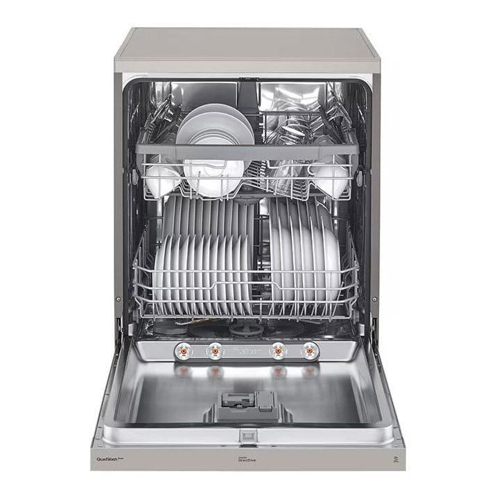 LG | 8 Programs + 14 Place Settings Dishwasher Inverter Direct Drive Easy Rack Plus Platinum Silver | DFC435FP