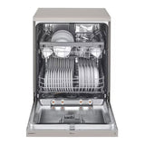 LG | 8 Programs + 14 Place Settings Dishwasher Inverter Direct Drive Easy Rack Plus Platinum Silver | DFC435FP