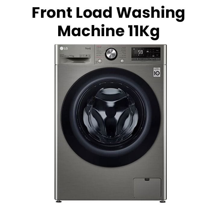 LG | 11Kg Front Load Washing Machine With Advanced Washing Technology Large Capacity And Efficient Cleaning Performance Platinum | F4Y5EYGYPV
