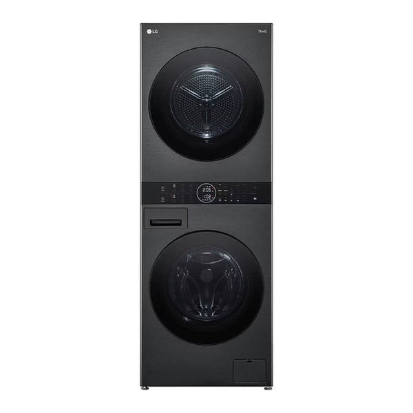 LG | Wash Tower With 12kg Washer And 10kg Dryer Capacity 1400 RPM Space-saving TurboWash 360 Dual Inverter Heat Pump Black Steel | W4W8BVPKZHM